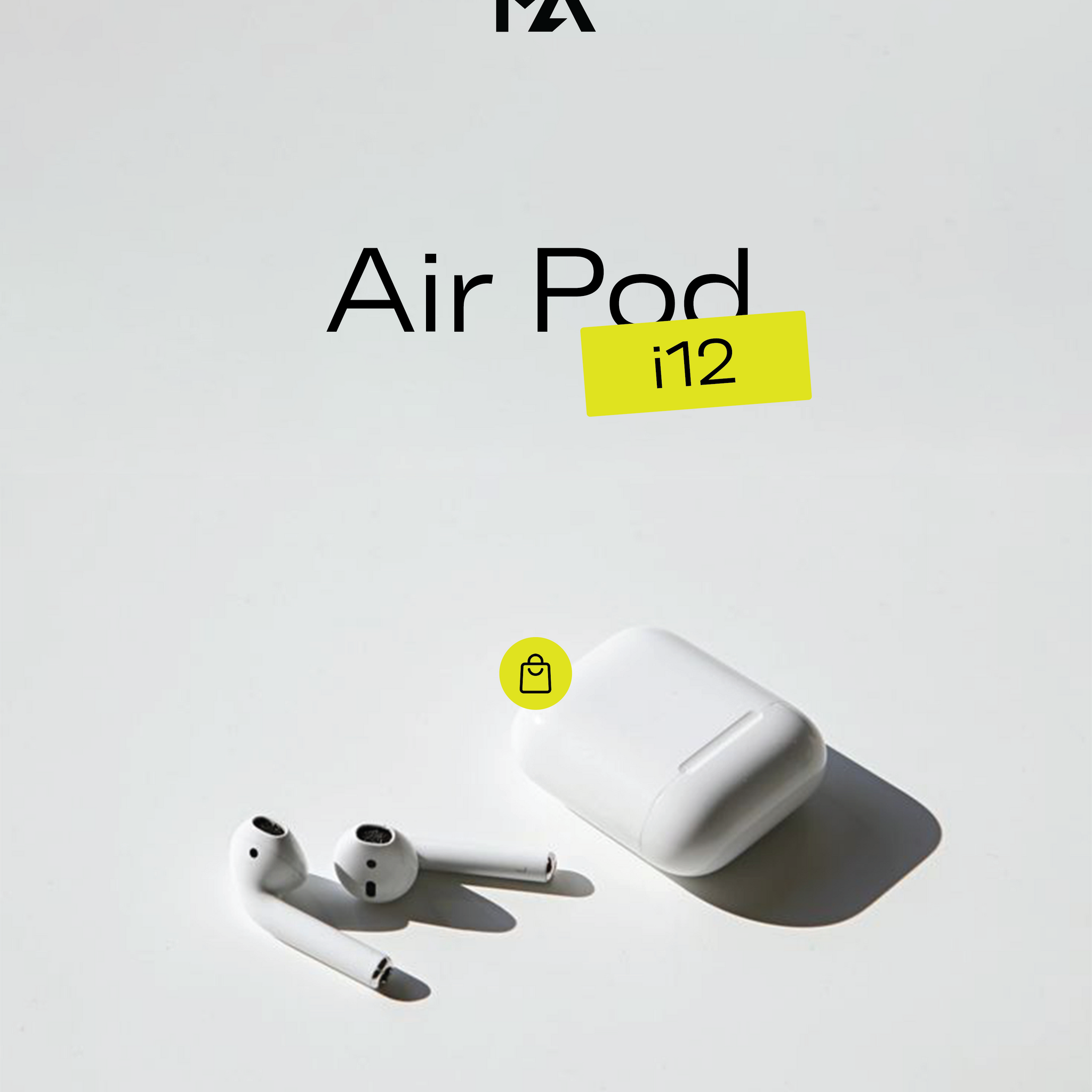 TWS I12 Airpods_ with Super Sound & High Quality Touch m10 Sensors