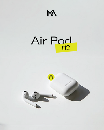 TWS I12 Airpods_ with Super Sound & High Quality Touch m10 Sensors