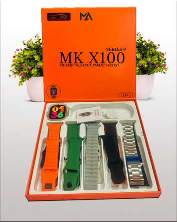 Smart Watch MK-X100 with 10 high quality straps Multifunctional Smart Watch